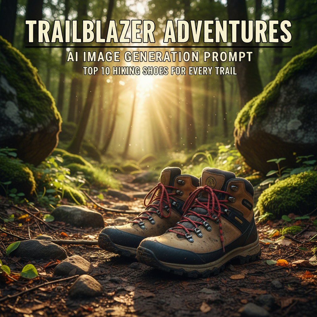 Best hiking shoes on a forest trail at sunrise, evoking adventure. Top 10 picks for every trail.
