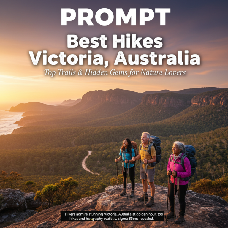 alt_text Hikers admire stunning Victoria, Australia trails at golden hour; top hikes and hidden gems revealed.