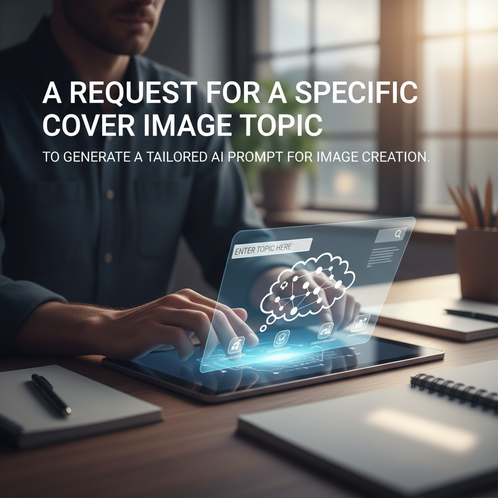 A request for a specific cover image topic to generate a tailored AI prompt for image creation.
