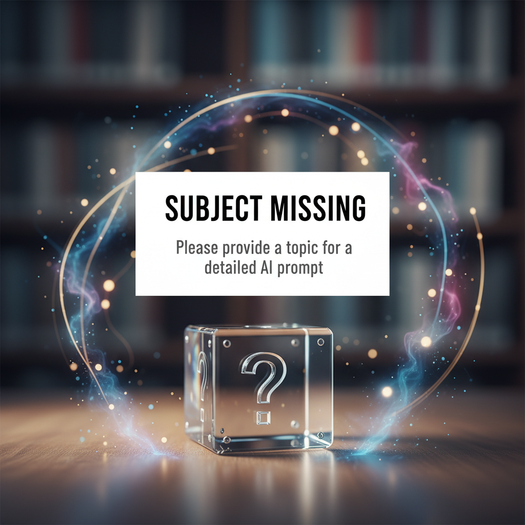 Prompt missing a subject for a cover image; please specify the topic for a detailed AI prompt.