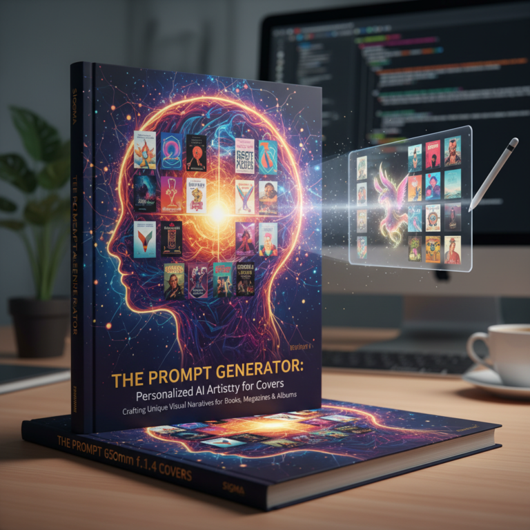 An AI prompt for creating personalized cover images for books, magazines, or albums.