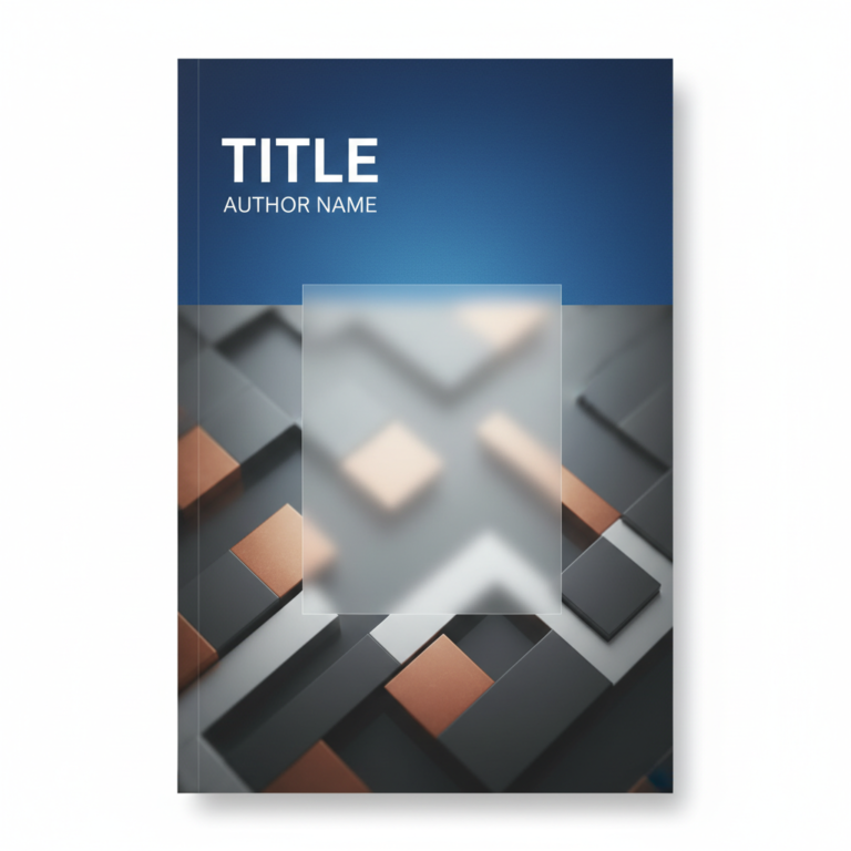Modern book cover design template awaiting a subject, featuring space for title and author’s name.