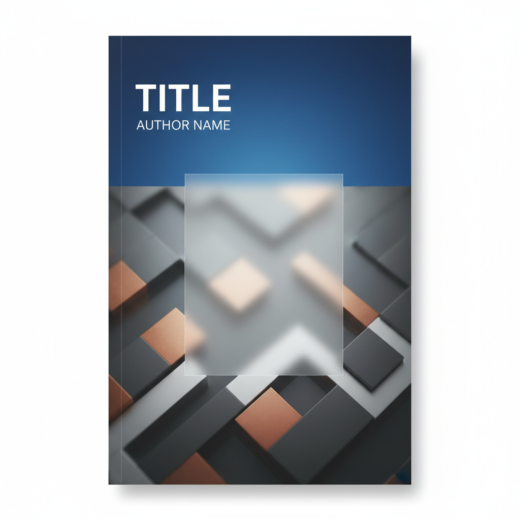 Modern book cover design template awaiting a subject, featuring space for title and author’s name.