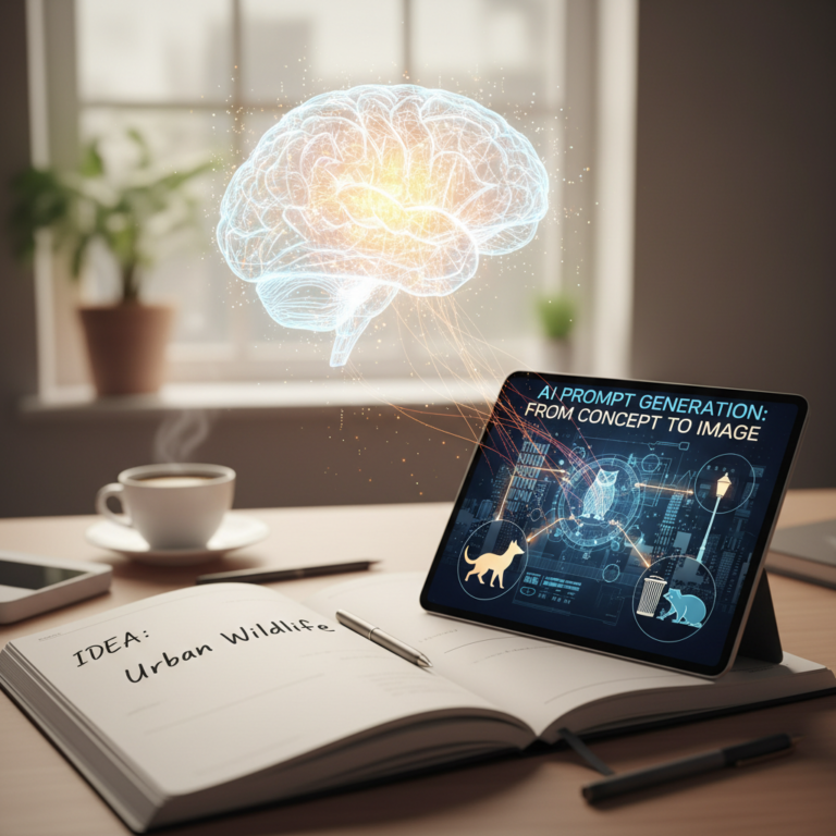 Prompt requesting a detailed AI image description based on a specified subject or theme.