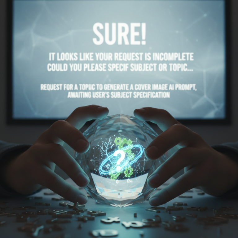 Request for a topic to generate a cover image AI prompt, awaiting user's subject specification.