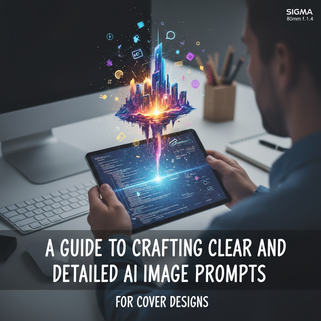 A guide to crafting clear and detailed AI image prompts for cover designs.
