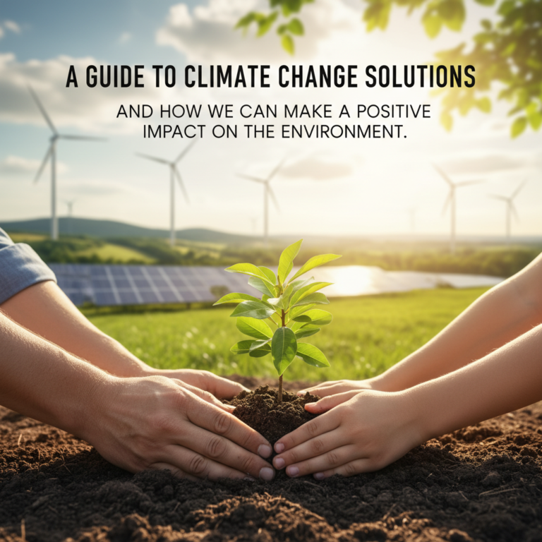 A guide to climate change solutions and how we can make a positive impact on the environment.